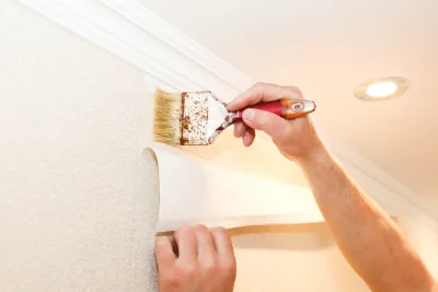 Pose de papier peint à Plancherine — revêtements muraux et toiles de verre